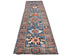 12 Ft Blue Aryana Afghan Hand Knotted Veg Dye Wool Runner Rug